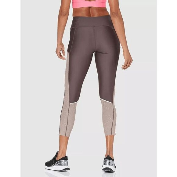 Under Armour Women's Armour Fly Fast Raised Thread Leggings - Ash Taupe L - Picture 4 of 9